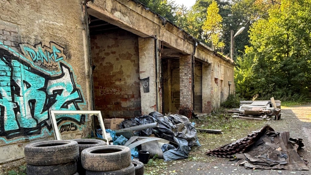 Zur Müllkippe verkommen sind die verfallenen Garagen am Hirschteich in Ballenstedt. Sie werden abgerissen, das Gelände wird renaturiert.