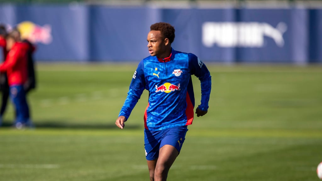Assan Ouedraogo&nbsp;im Training von RB Leipzig.