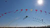 Der Himmel über dem Ascherslebener Flugplatz ist fest in Drachenhand. 