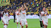 Applaus für die Fans: RB Leipzig in Dortmund.