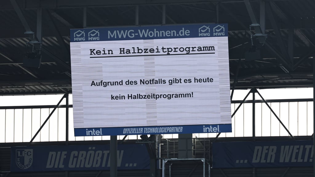 Der 1. FC Magdeburg entschied sich gegen ein Halbzeitprogramm.