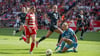Campbell traf gegen Freiburg die Latte.