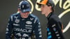 Wird für WM-Spitzenreiter Oscar Piastri (r) Titelverteidiger Max Verstappen noch zur Gefahr?