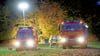 Die Kameraden der Freiwilligen Feuerwehr Hecklingen unterstützten die Polizeibeamten in der Hecklinger Feldflur bei der Bergung der Leiche und der Spurensicherung, in dem sie für die Ausleuchtung des Fundortes sorgten. 