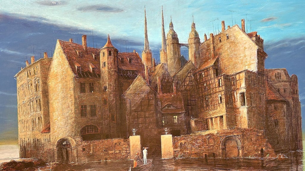 Der Harlekin überquert den Fluss: Ralph Penz’ „Toteninsel“ aus dem Jahr 2012.