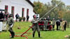 Zum Jubiläumsfest der Freiwilligen Feuerwehr Kötzschau zeigten Kameraden aus Rodden eine Vorführung „Löscheinsatz   früher bis heute“. 