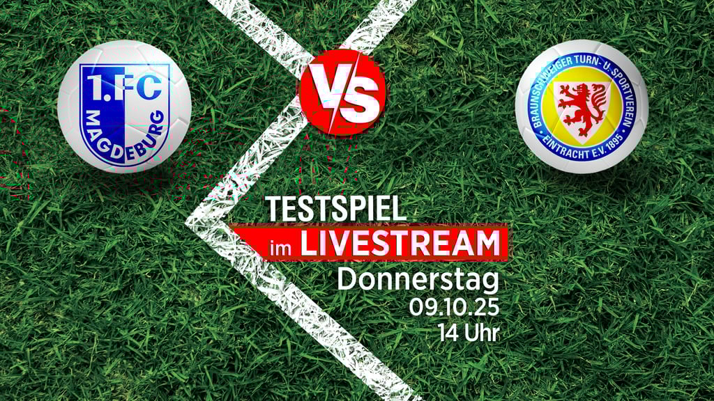 Der 1. FC Magdeburg empfängt am Donnerstag Eintracht Braunschweig. Die Testpartie in der Länderspielpause zeigen wir ab 14 Uhr im kostenlosen Livestream.