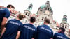 Start und Ziel waren auf dem Platz der Menschenrechte vor dem Neuen Rathaus in Hannover.