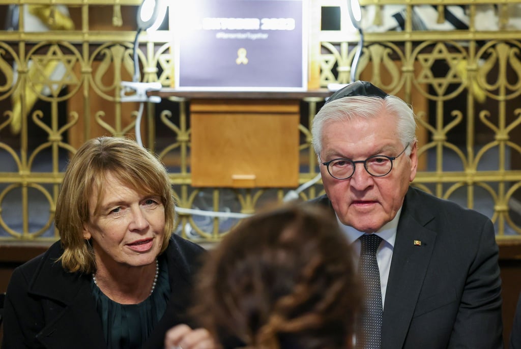 Der Bundespräsident gedachte der Opfer des Hamas-Angriffs.