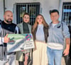 Maik Steinheuer, Jana Götting, Anne-Sophie Lehmann  und Sebastian Knobbe (von links) bei der Übergabe.