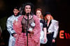 Das Stücke „Schrei so laut du kannst“ handelt von der Band „Sorry, Nein“. Diese besteht aus Zachi (Victor Bashmakov, v.l.), Timmi (Lorenz Krieger), Georgina (Marie-Joelle Blazejewski) und Änn (Laura Fouquet). 