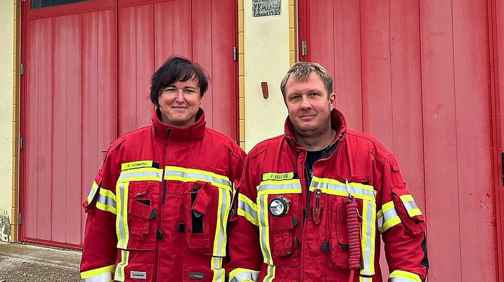 Gina Leideritz und ihr Stellvertreter Florian Kellner haben in nächster Zeit einige Aufgaben für die Mildenseer Feuerwehr zu erledigen.