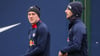 Xaver Schlager (l) und Timo Werner sind mit Kevin Kampl zurück im Mannschaftstraining von RB Leipzig.(Archivbild)