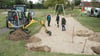 Endlich: Seilbahn in Glindenberg wird aufgebaut.