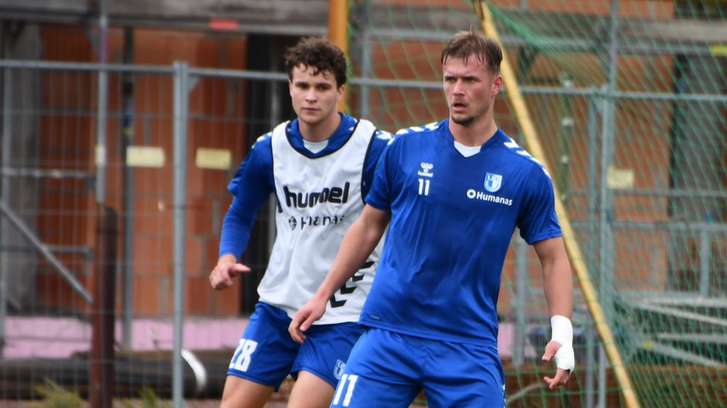 Wieder für den 1. FC Magdeburg auf dem Platz: Alexander Ahl-Holmström (rechts).