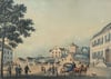 Eine historische Ansicht des Schlossensembles in Ballenstedt von Carl Harding, wie es auch Friedrich Hoffmann gesehen haben dürfte.