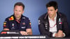 Horner (links) und Wolff haben sich in der Formel 1 oft gestritten. (Archivbild)