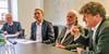 Waldemar Hötte, Geschäftsführer des WZGE, Martin von Broock, Vorstandsvorsitzender des Vereins, Eckhard Naumann und Torsten Zugehör (von links) beim Pressegespräch im Weber-Haus am Dienstag