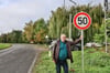 Ein 50er-Schild empfängt derzeit die Verkehrsteilnehmer am Ortseingang von Hornburg. Grund, so Heiko Prull, ist der Diebstahl des Ortsschildes.