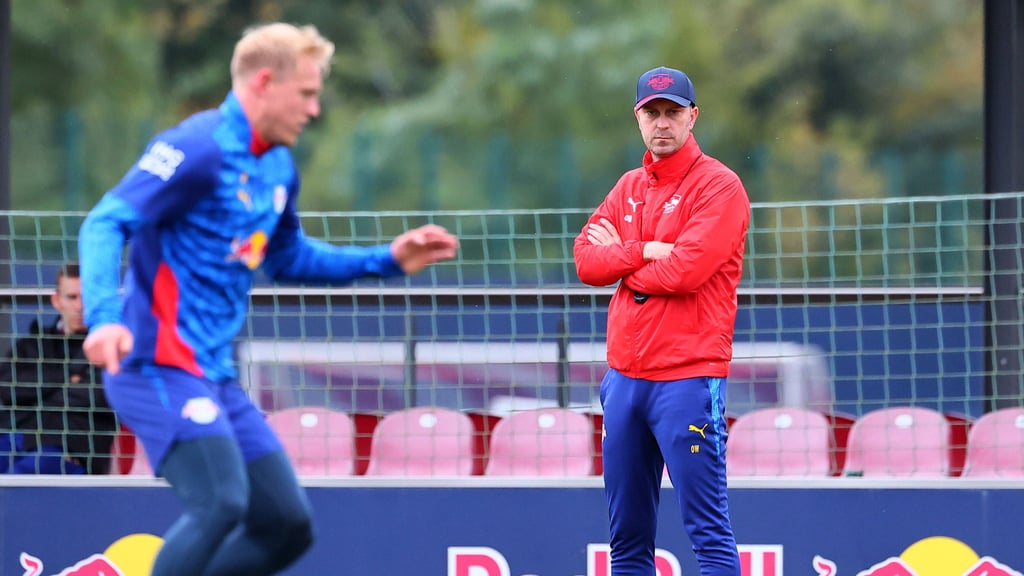 Xaver Schlager im Training von RB Leipzig.