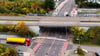 Noch können die Auf- und Abfahrten des Magdeburger Rings an der gesperrten Ringbrücke Brenneckestraße genutzt werden. Ab 13. Oktober 2025 nicht mehr.