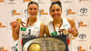 Rachel Arthur (r.) und Alexandra Wilke feierten im April noch gemeinsam die Meisterschaft mit Keltern. 
