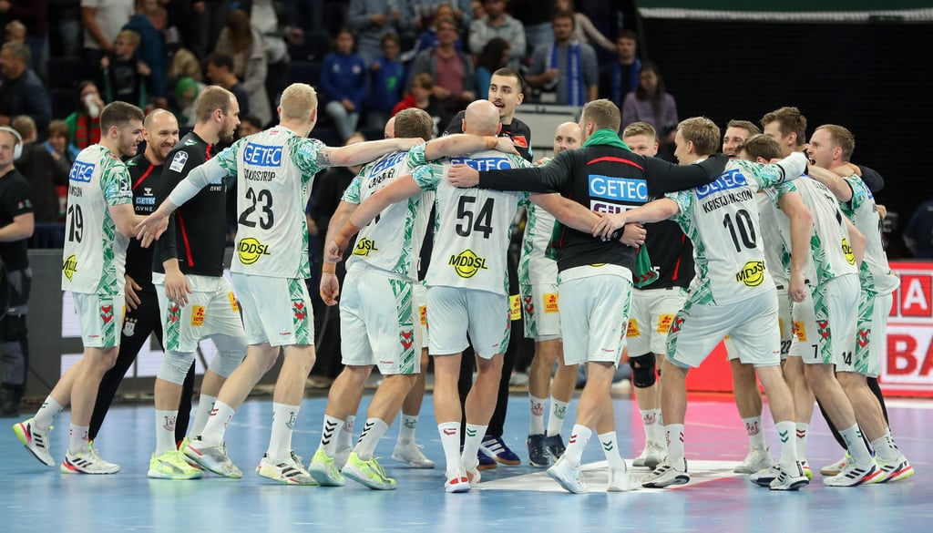 So wie hier am Sonntag nach dem Bundesliga-Sieg in Hamburg konnten die SCM-Handballer in der Champions League auch gegen GOG in Svendborg jubeln.