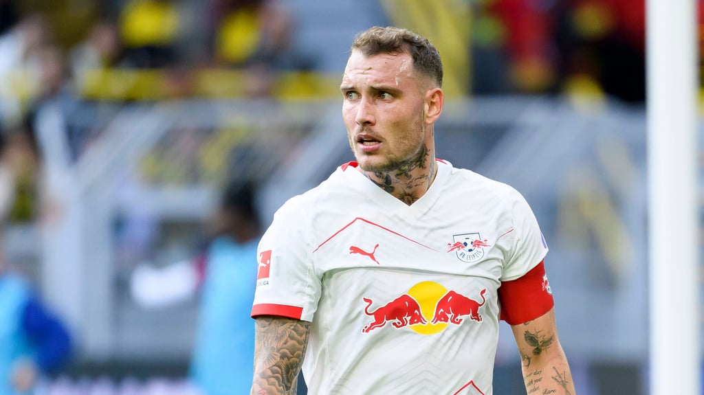 Der Mann mit der Binde: RB-Kapitän David Raum.