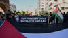 Immer wieder gab es zuletzt Proteste für Palästina und gegen Israel - auch rund um Sportveranstaltungen.