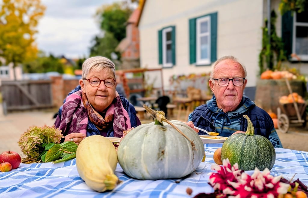 Regine und Klaus Steinwerth aus Magdeburg wollten unbedingt wieder beim Herbstfest in Reesen dabei sein.