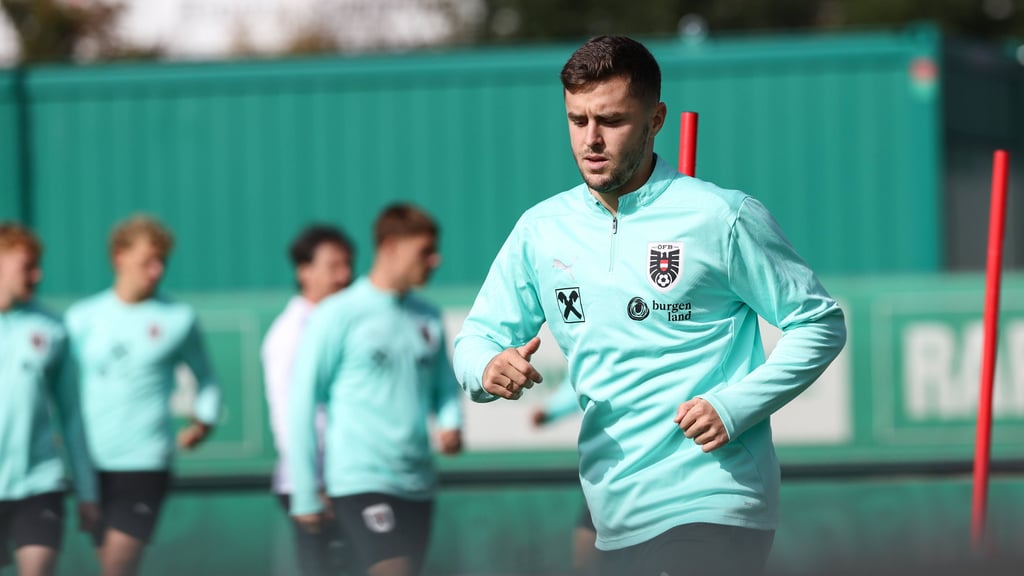 Christoph Baumgartner beim Training mit dem ÖFB-Team.