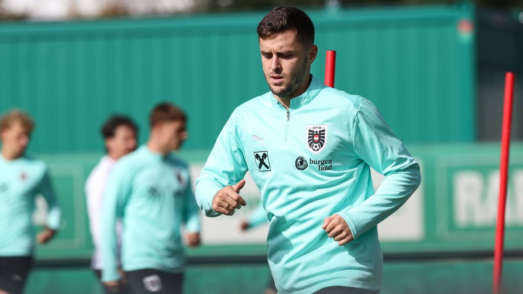 Christoph Baumgartner beim Training mit dem ÖFB-Team.