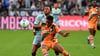 Lois Openda (hinten) im Spiel gegen Atalanta Bergamo.