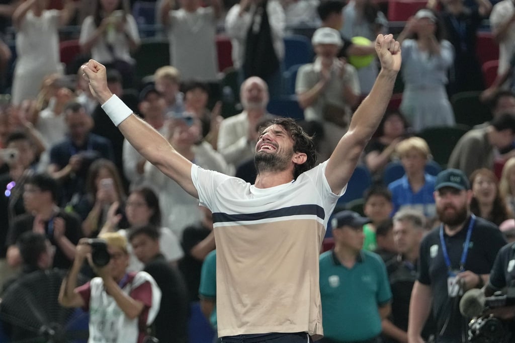 Valentin Vacherot feiert beim Shanghai Masters den größten Erfolg seiner Karriere.