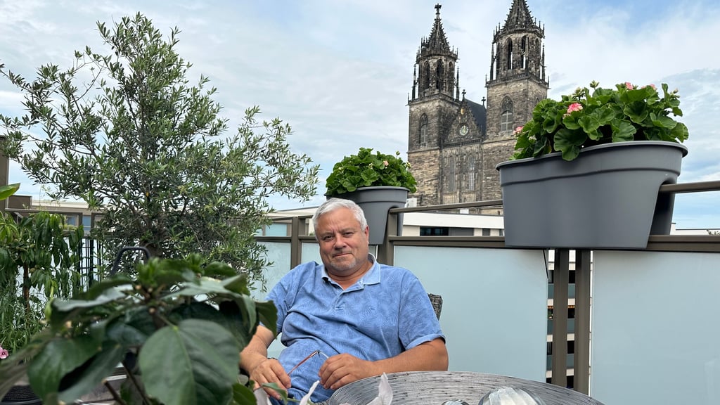 Wohnen mit dem Magdeburger Dom im Rücken: Jens Kuske hat es nicht bereut, ins Domviertel gezogen zu sein.