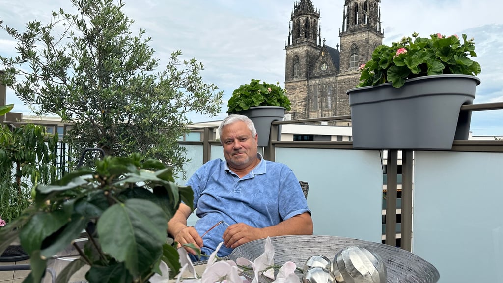 Wohnen mit dem Magdeburger Dom im Rücken: Jens Kuske hat es nicht bereut, ins Domviertel gezogen zu sein.