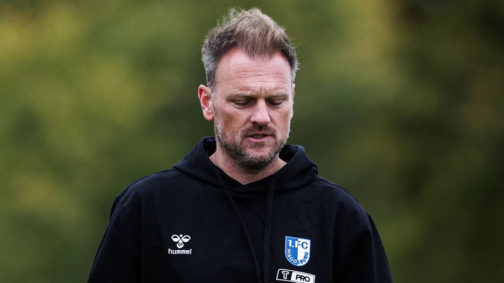 Markus Fiedler, ehemaliger Cheftrainer vom 1. FC Magdeburg, nach seinem letzten Spiel für den FCM beim Test gegen Eintracht Braunschweig.
