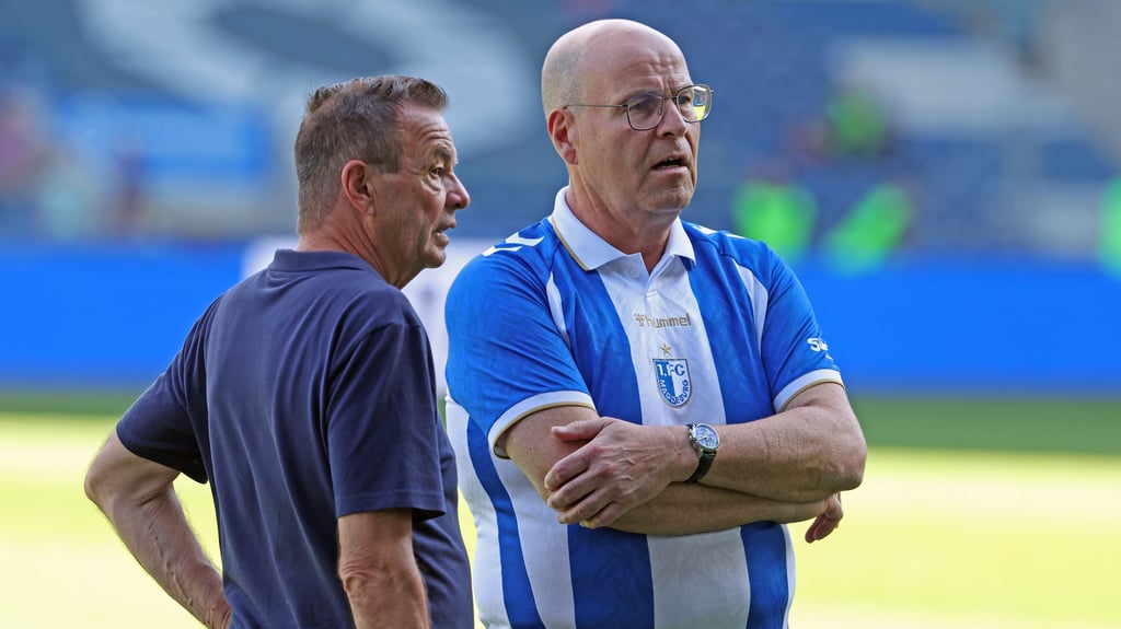 Blicken sehr schwierigen Wochen entgegen: Sportchef Otmar Schork und Präsident Jörg Biastoch.