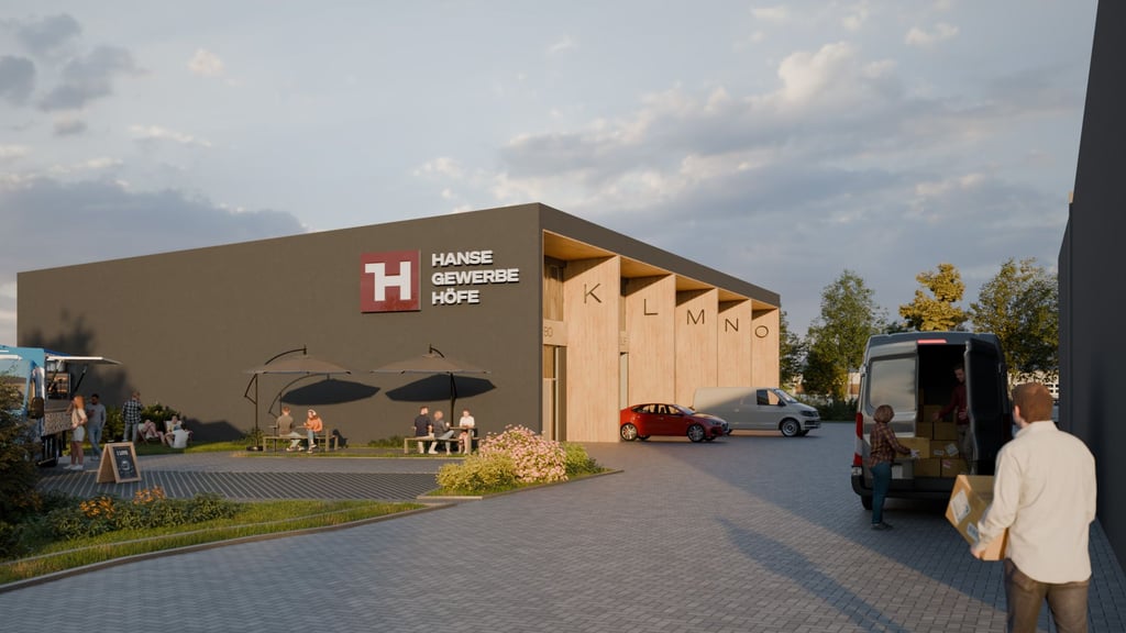 So sehen die „Hanse Gewerbehöfe“ aus. Es gibt bereits drei Standorte. In Magdeburg soll ein vierter entstehen.
