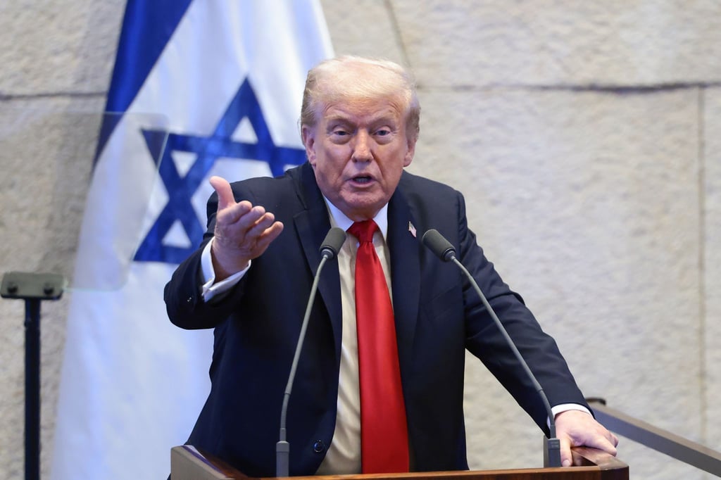 Trump sprach vor der Knesset, dem israelischen Parlament.