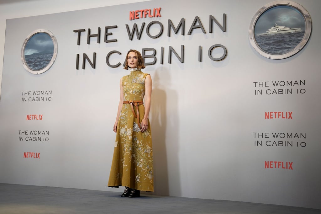 Keira Knightley vor einer „The Woman in Cabin 10“-Wand Ende September in London. (Archivbild)