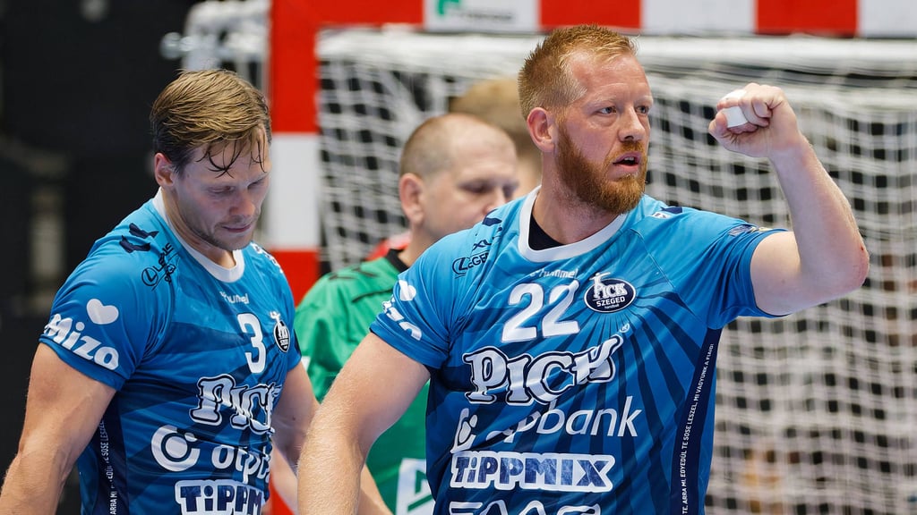Jim Gottfridsson (r.) spielt seit dieser Saison für Pick Szeged. Der frühere Magdeburger Janus Dadi Smarson verpasst wegen eines Bänderrisses im linken Knie das Duell gegen die Grün-Roten.