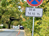 Straßensperrung in der Antoinettenstraße in Bernburg. 