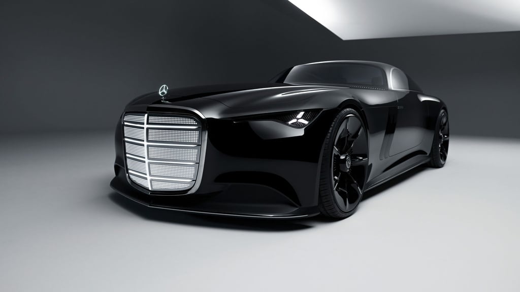 Die Vision Iconic präsentiert sich als luxuriöses XXL-Coupé: Das Showcar erinnert mit seinem Design an den legendären Autobahn-Kurier der 1930er-Jahre und verbindet klassische Eleganz mit modernster Technik.