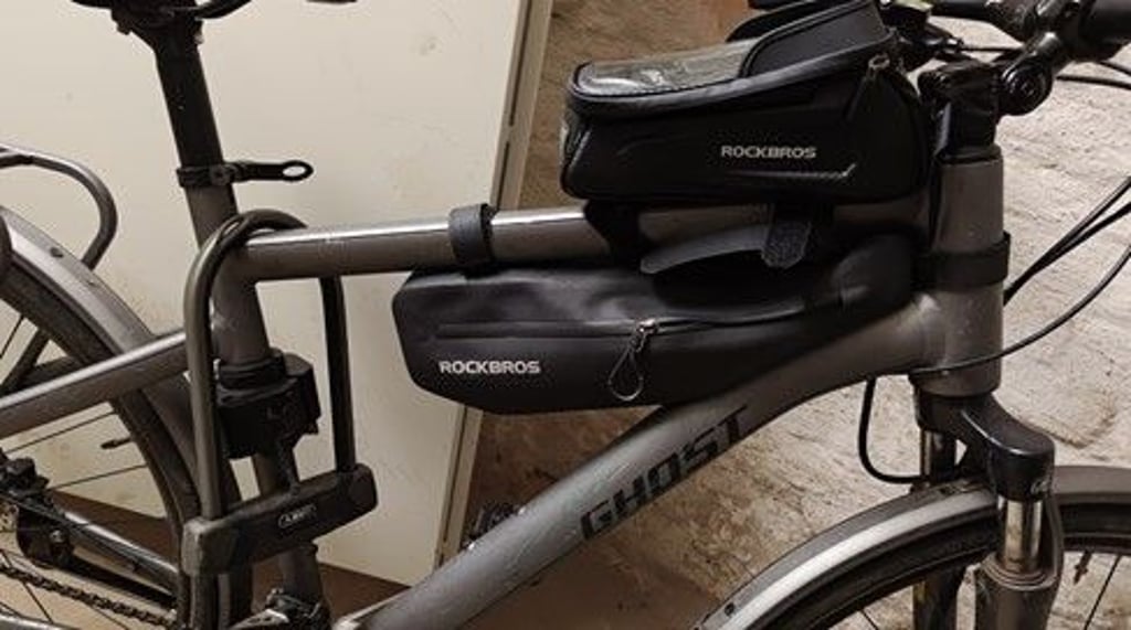 Detailaufnahme von dem Fahrrad, das in Halle sichergestellt wurde