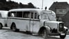 Mit diesem Mercedes-Bus mit Anhänger der Kleinbahn (etwa 1942) ging es von Jerichow nach Tangermünde.