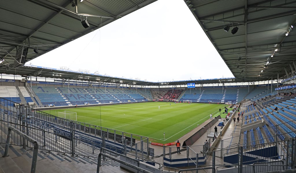 Blick in die Avnet-Arena in Magdeburg. Hier ist der 1. FCM zu Hause.