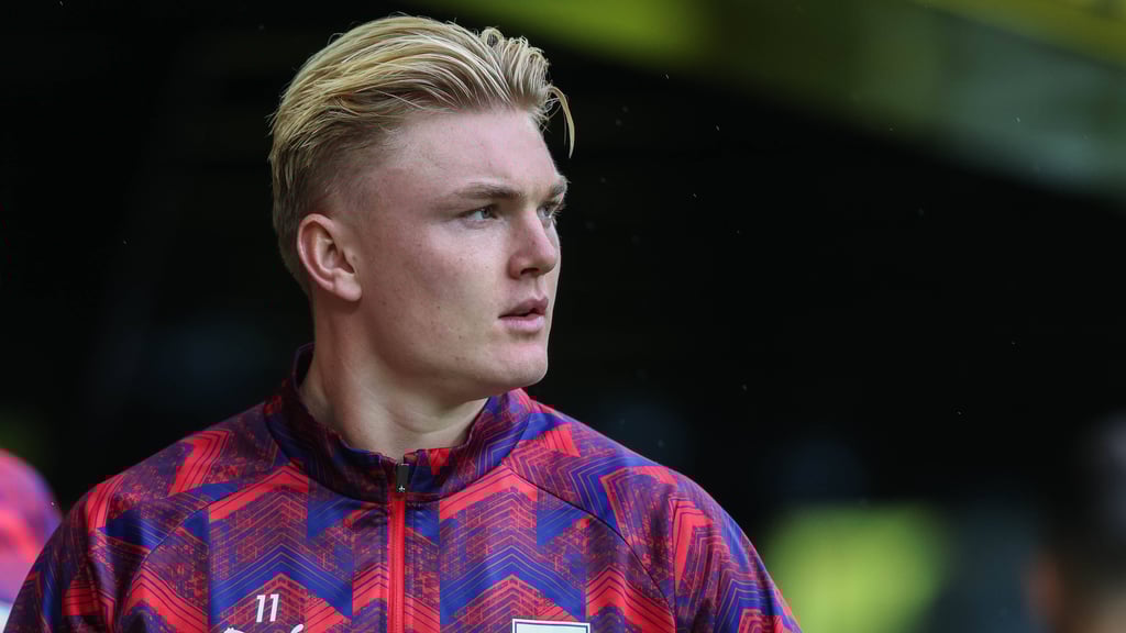 Conrad Harder wartet bei RB Leipzig auf seinen ersten Startelfeinsatz.