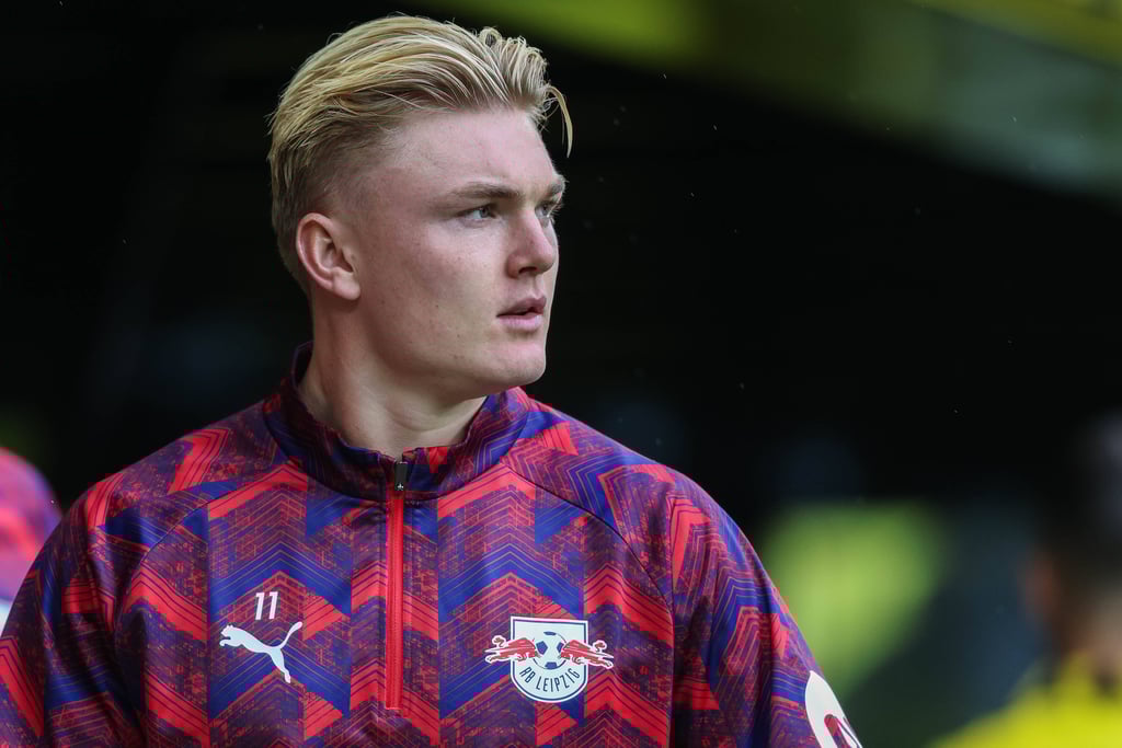 Conrad Harder wartet bei RB Leipzig auf seinen ersten Startelfeinsatz.