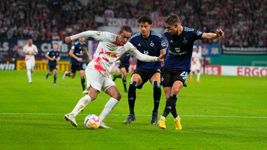 Beim letzten Aufeinandertreffen mit Hamburg im DFB-Pokal erzielte Yussuf Poulsen die Führung.